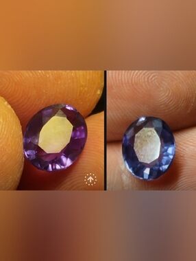 Natural Color Changing Sapphire 5.20 Ct Oval Gemstone